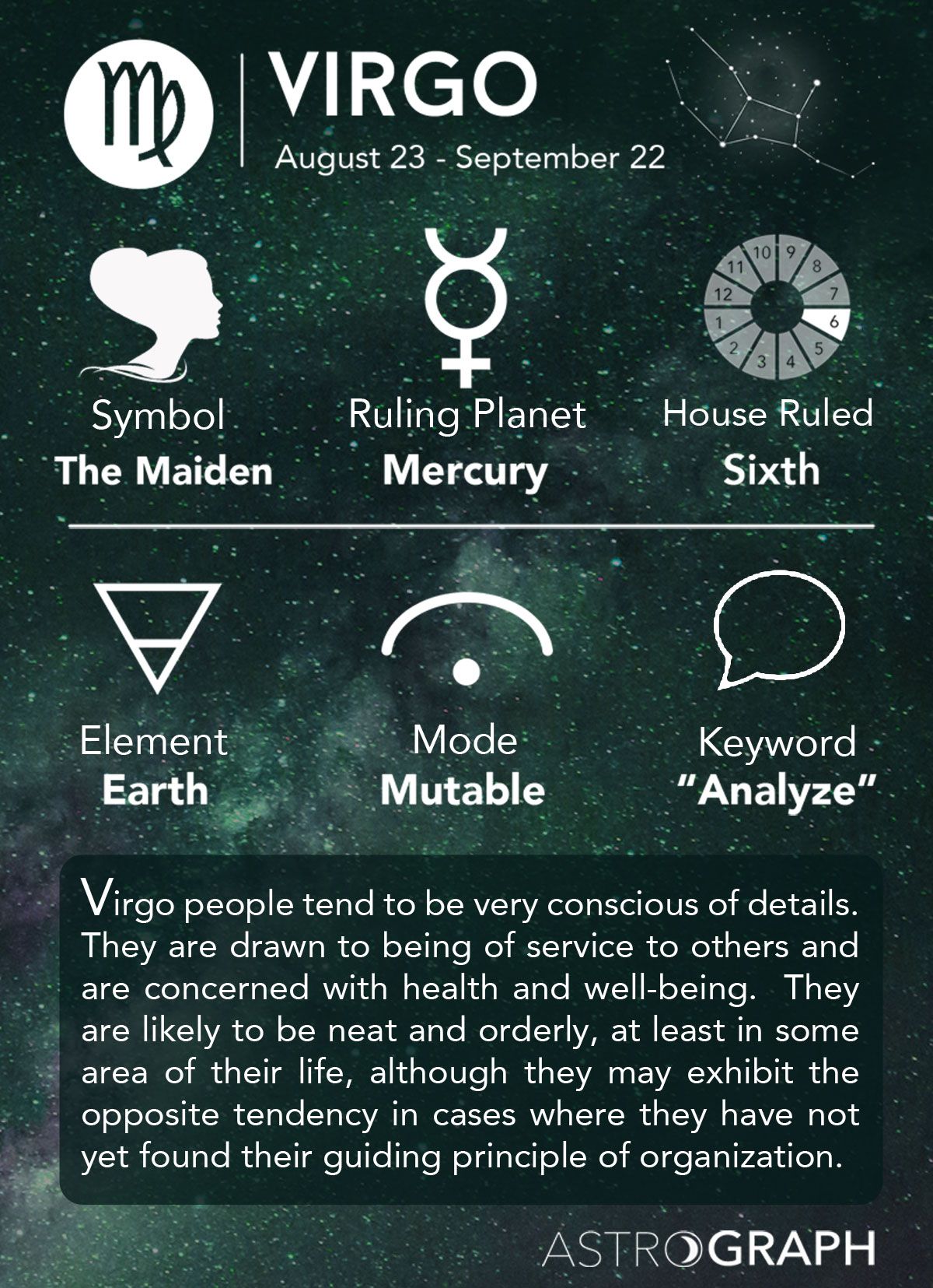 1. Virgo Zodiac Sign