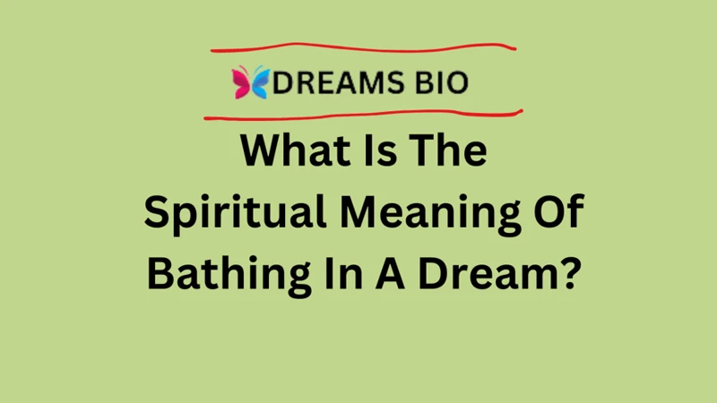 Common Bathing Dreams And Their Spiritual Meanings